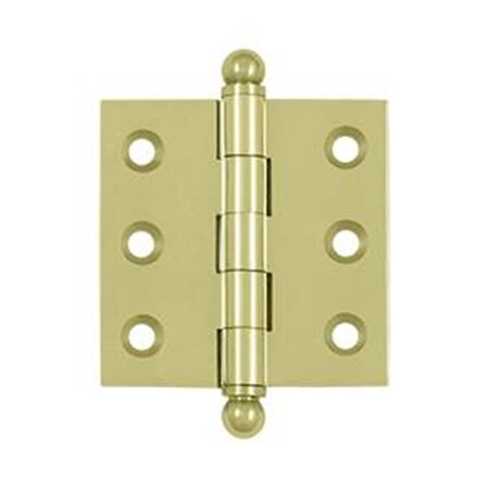 Patioplus 2 x 2 in. Hinge with Ball Tips- Unlacquered Bright PA3236529